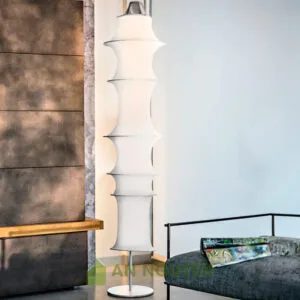 Mẫu đèn vải để sàn theo thiết kế trang trí sảnh khách sạn