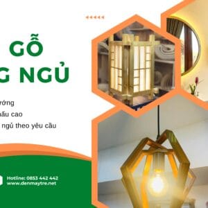 Đèn gỗ phòng ngủ đẹp