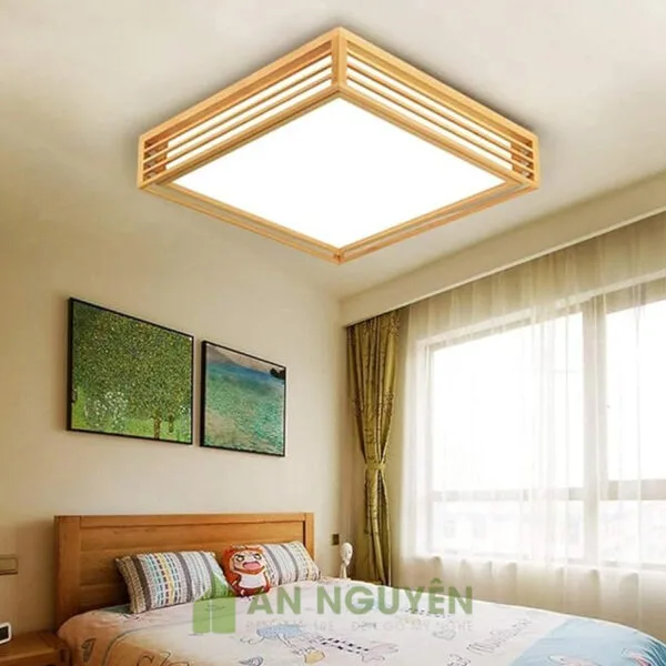 Đèn Gỗ: Mẫu đèn ốp gỗ decor cho phòng uống trà, phòng thiền