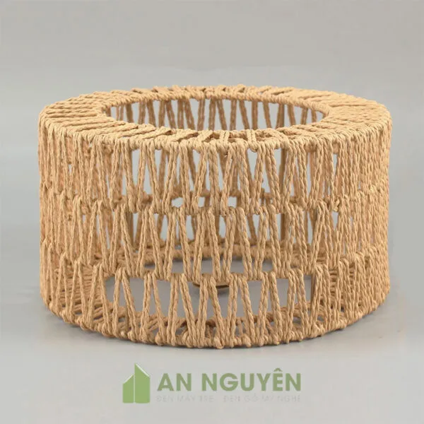 Đèn Dây Thừng: Mẫu đèn quấn thừng thả trần trang trí quán cafe decor mộc mạc