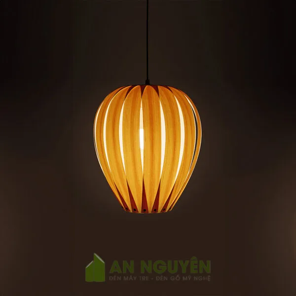 Đèn gỗ verneer thả trần trang trí phòng khách, phòng ngủ