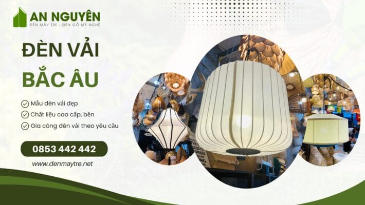 Mẫu đèn vải Bắc Âu đẹp