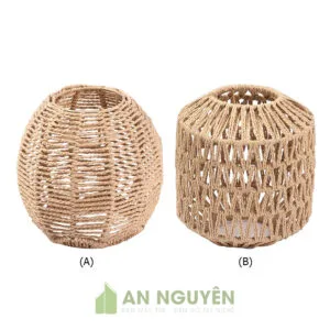 Đèn Dây Thừng: Mẫu đèn thả dây thừng mini trang trí bàn ăn, gắn vách đều đẹp