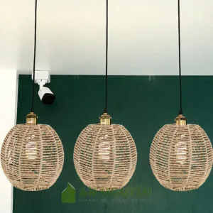 Đèn Dây Thừng: Mẫu đèn thả dây thừng mini trang trí bàn ăn, gắn vách đều đẹp