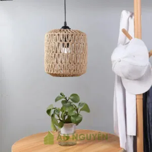 Đèn Dây Thừng: Mẫu đèn thả dây thừng mini trang trí bàn ăn, gắn vách đều đẹp