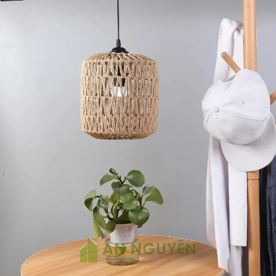 Đèn Dây Thừng: Mẫu đèn thả dây thừng mini trang trí bàn ăn, gắn vách đều đẹp