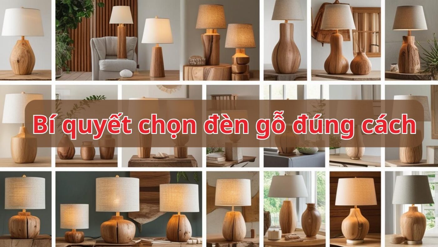 Bí quyết chọn đèn gỗ đúng cách