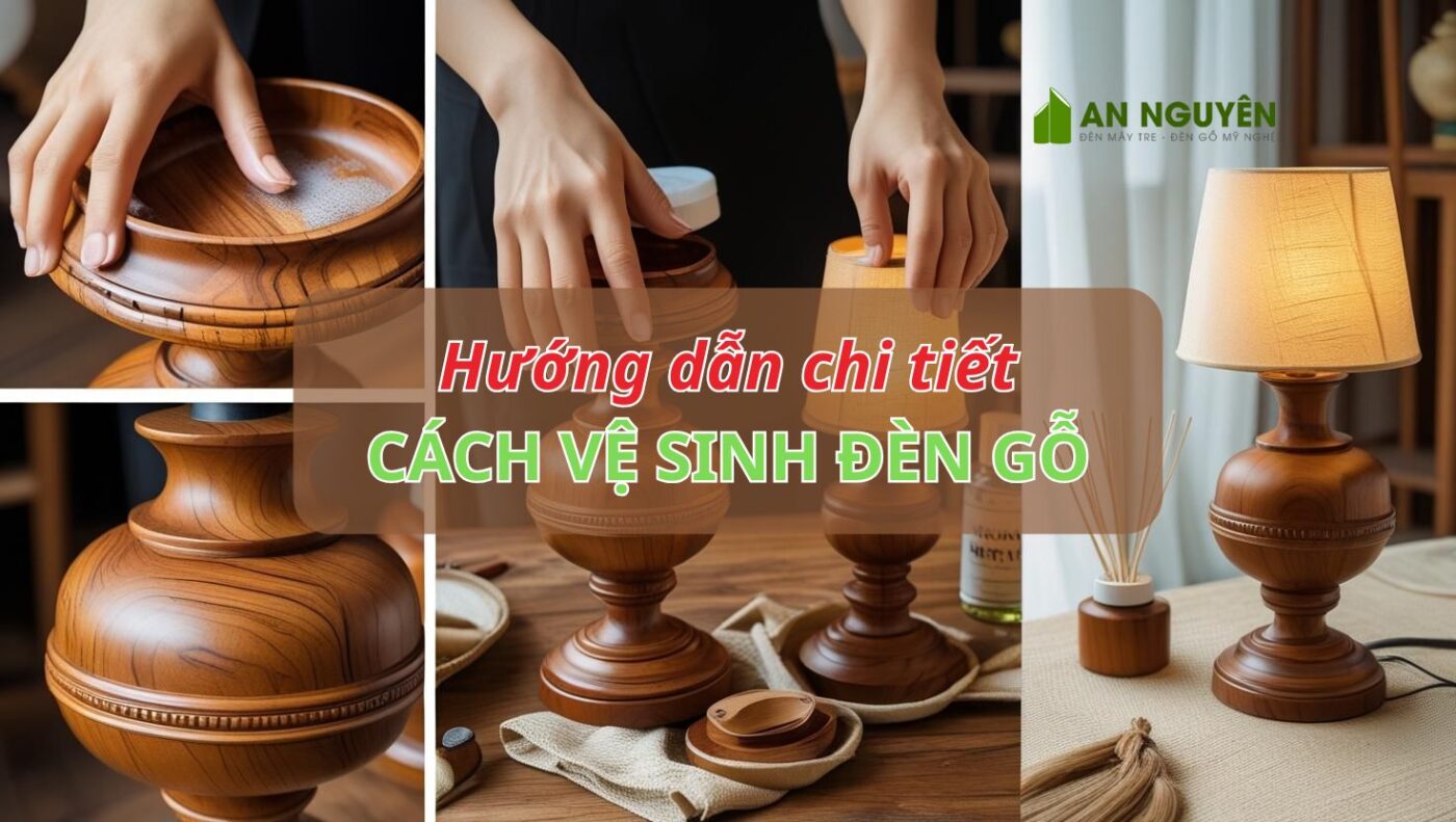 Cách vệ sinh đèn gỗ