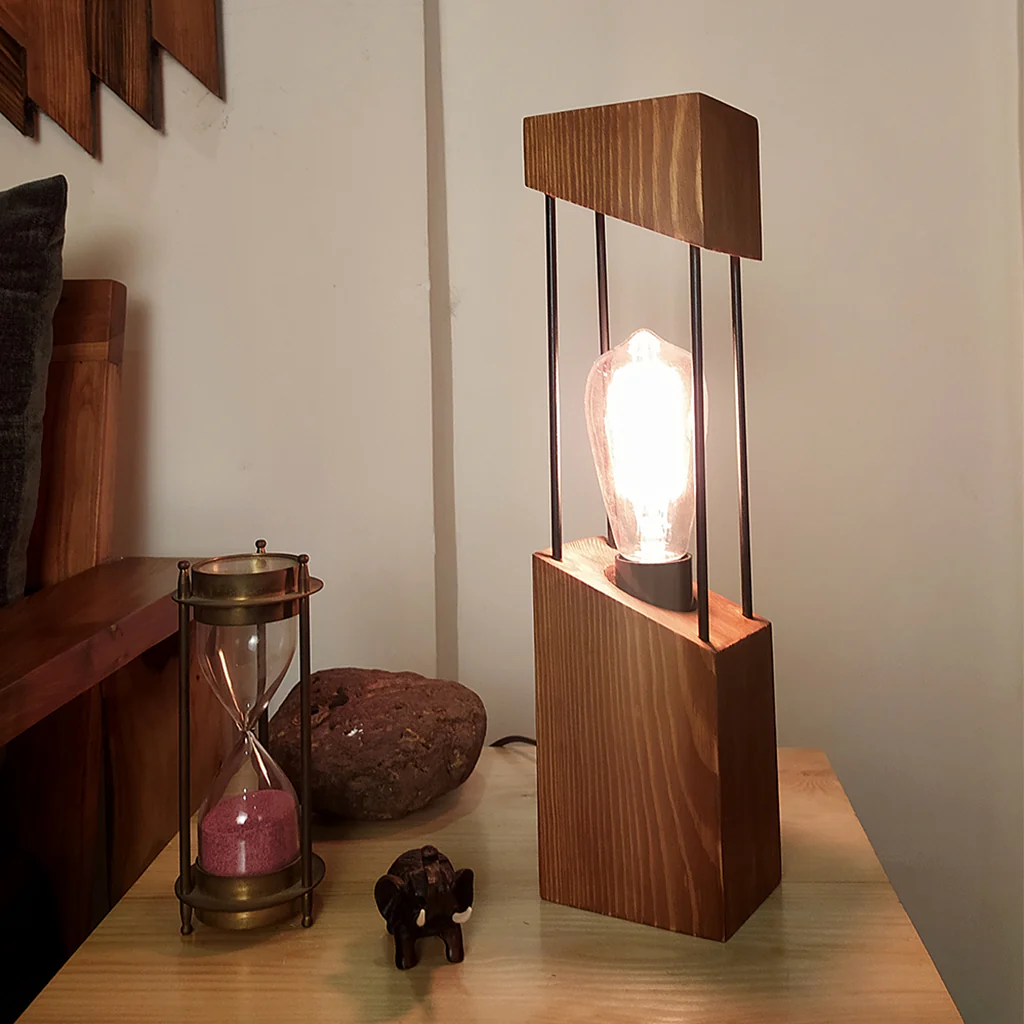 Đèn gỗ để bàn đẹp Đèn gỗ để bàn đẹp