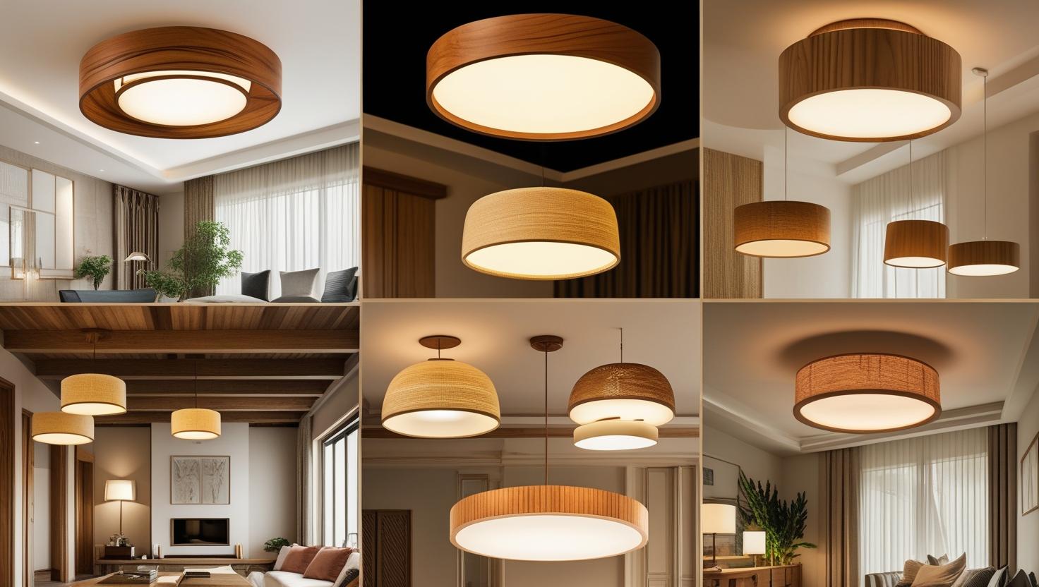 Đèn trần gỗ độc đáo Đèn trần gỗ độc đáo