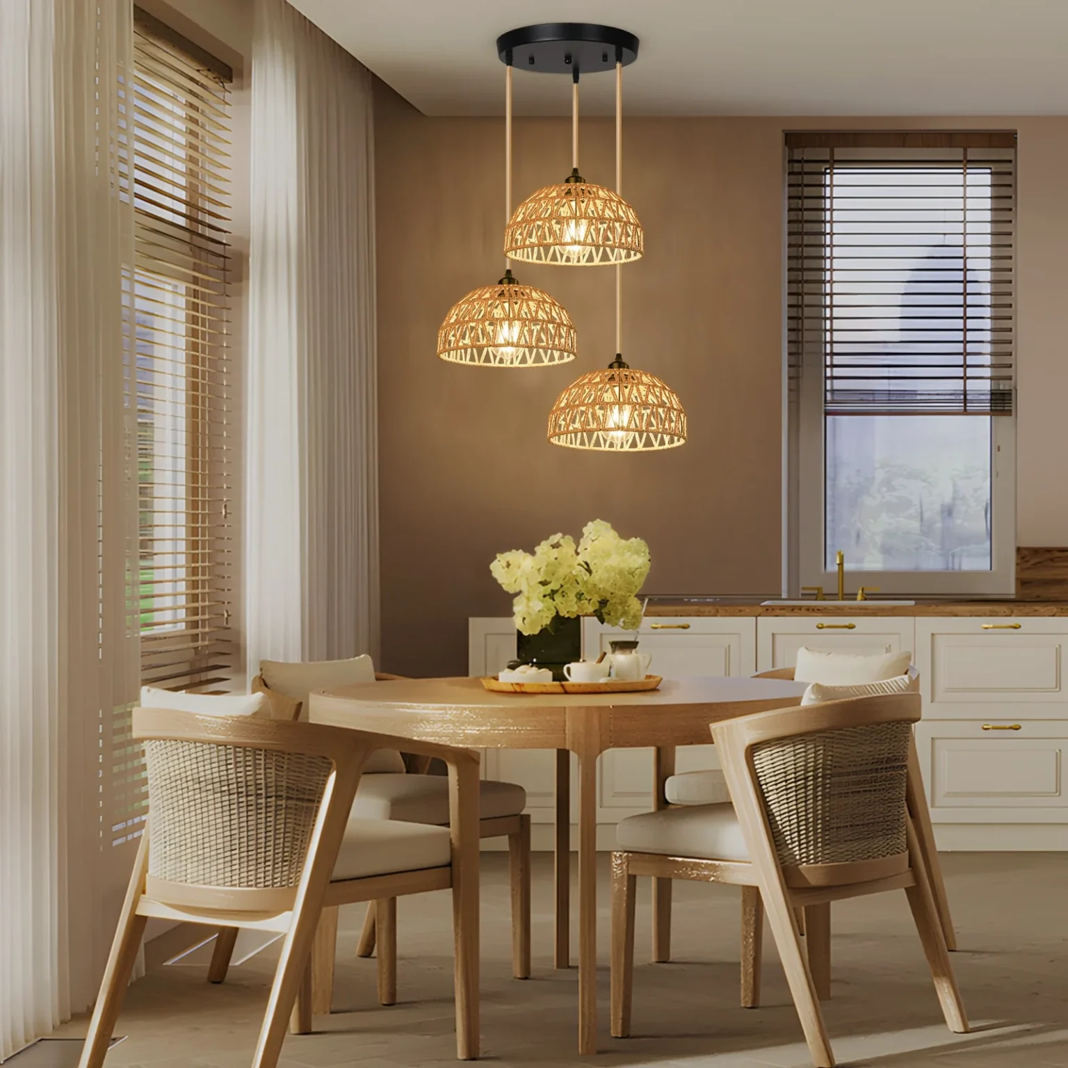 Đèn chùm thả bàn ăn