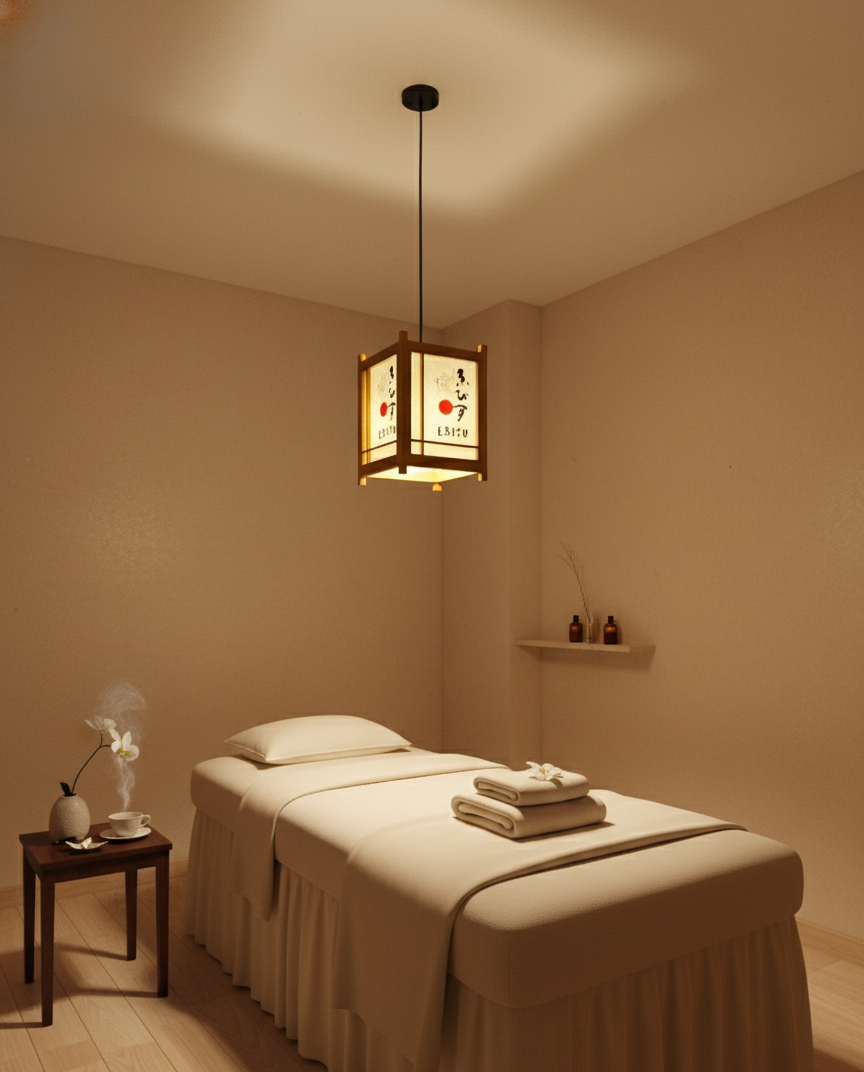 Đèn gỗ thả spa đẹp Đèn gỗ thả spa đẹp