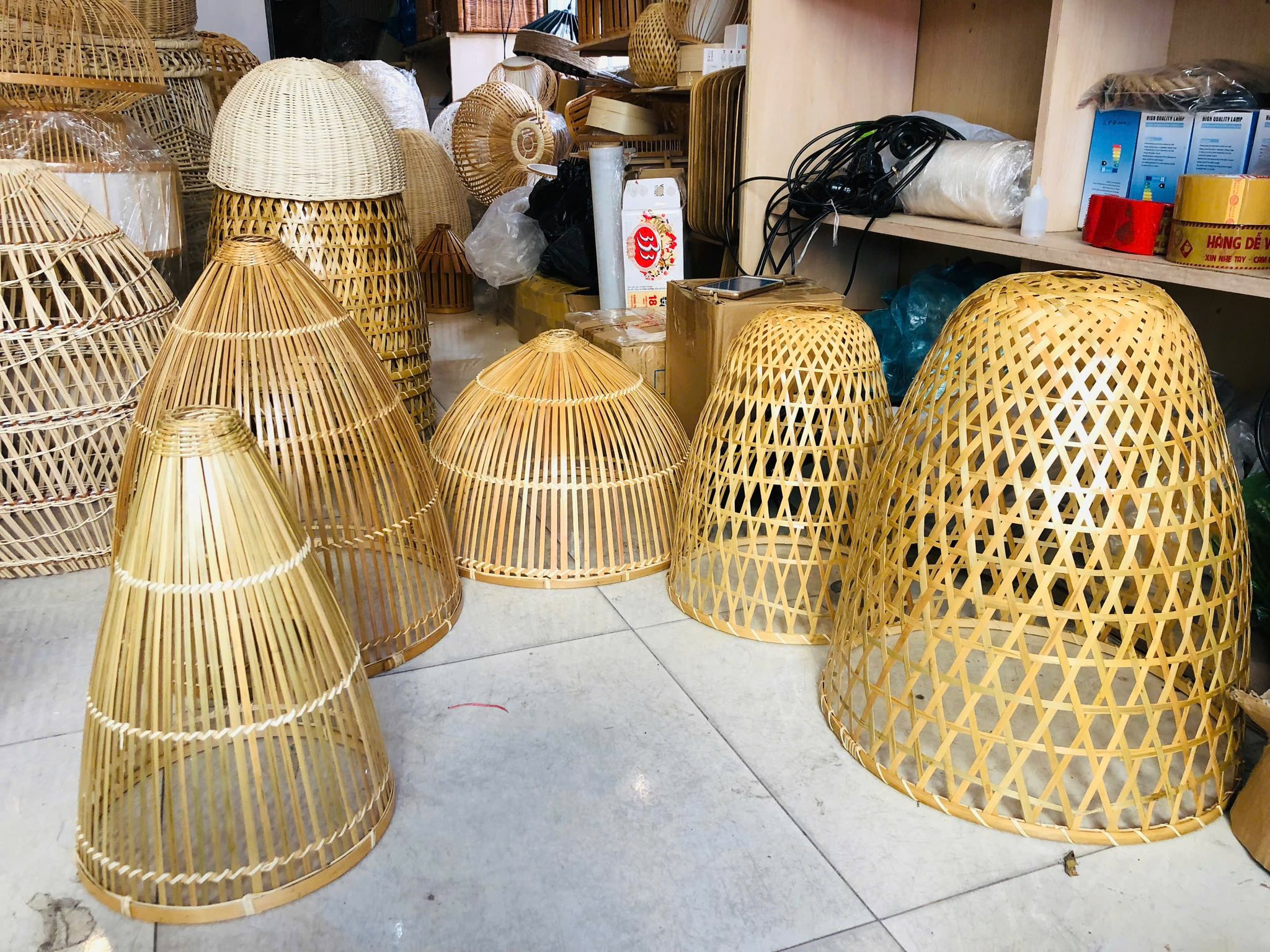 Xưởng gia công đèn mây tre giá rẻ Xưởng gia công đèn mây tre giá rẻ