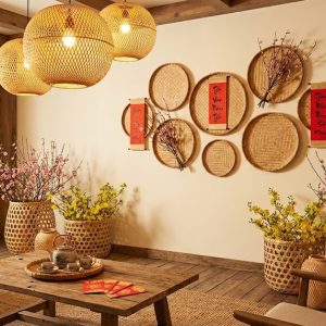 Ý tưởng trang trí Tết 2026 với mây tre