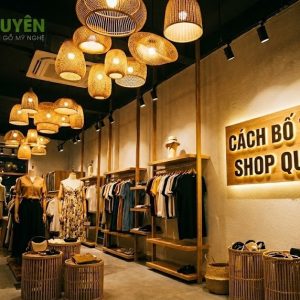 Cách bố trí đèn shop quần áo