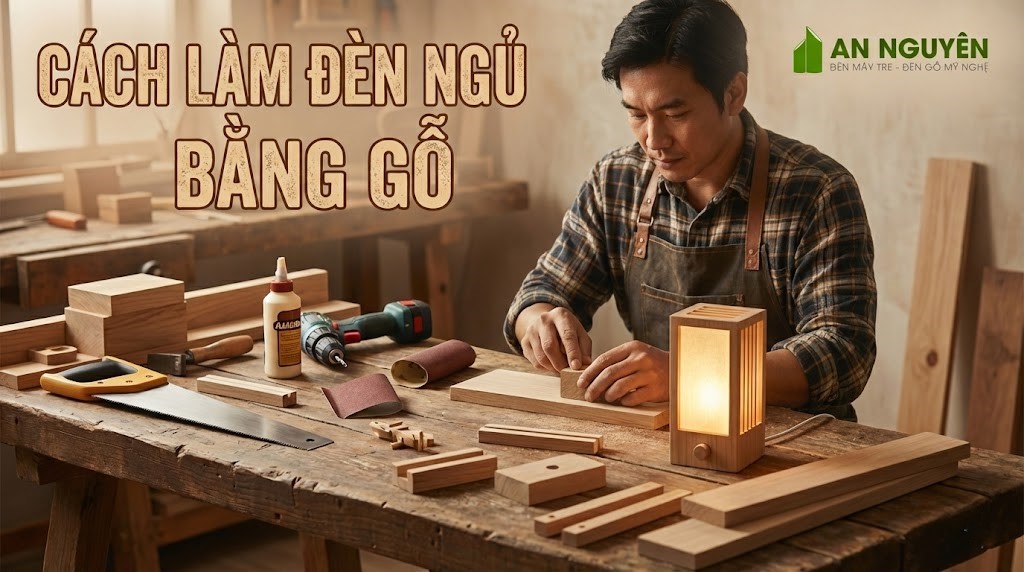 Cách làm đèn ngủ bằng gỗ