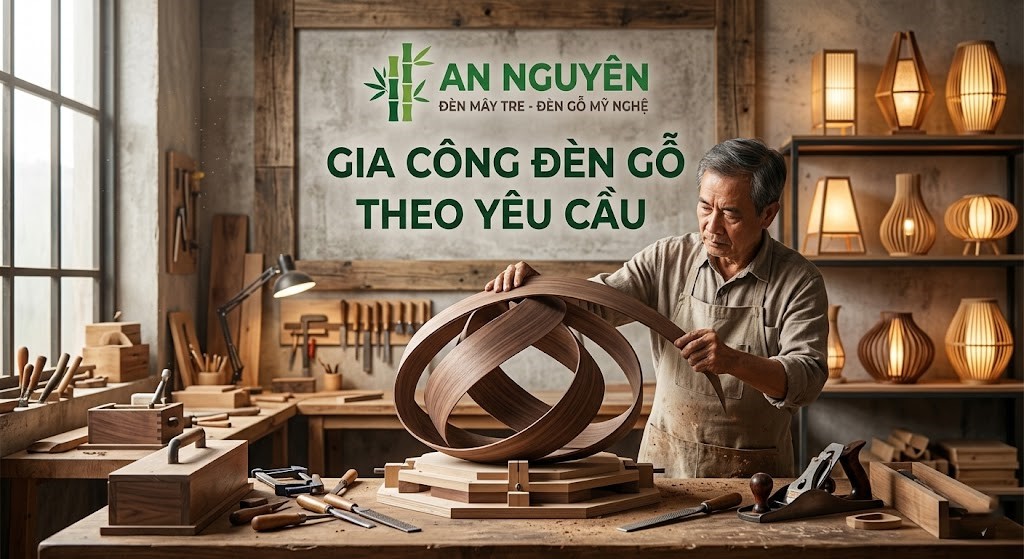 Sản xuất đèn gỗ theo yêu cầu giá tốt Sản xuất đèn gỗ theo yêu cầu giá tốt