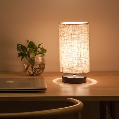 Đèn gỗ lồng vải